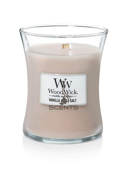 Woodwick Medium свічка ароматична Vanilla Sea Salt Ваніль і Морська сіль